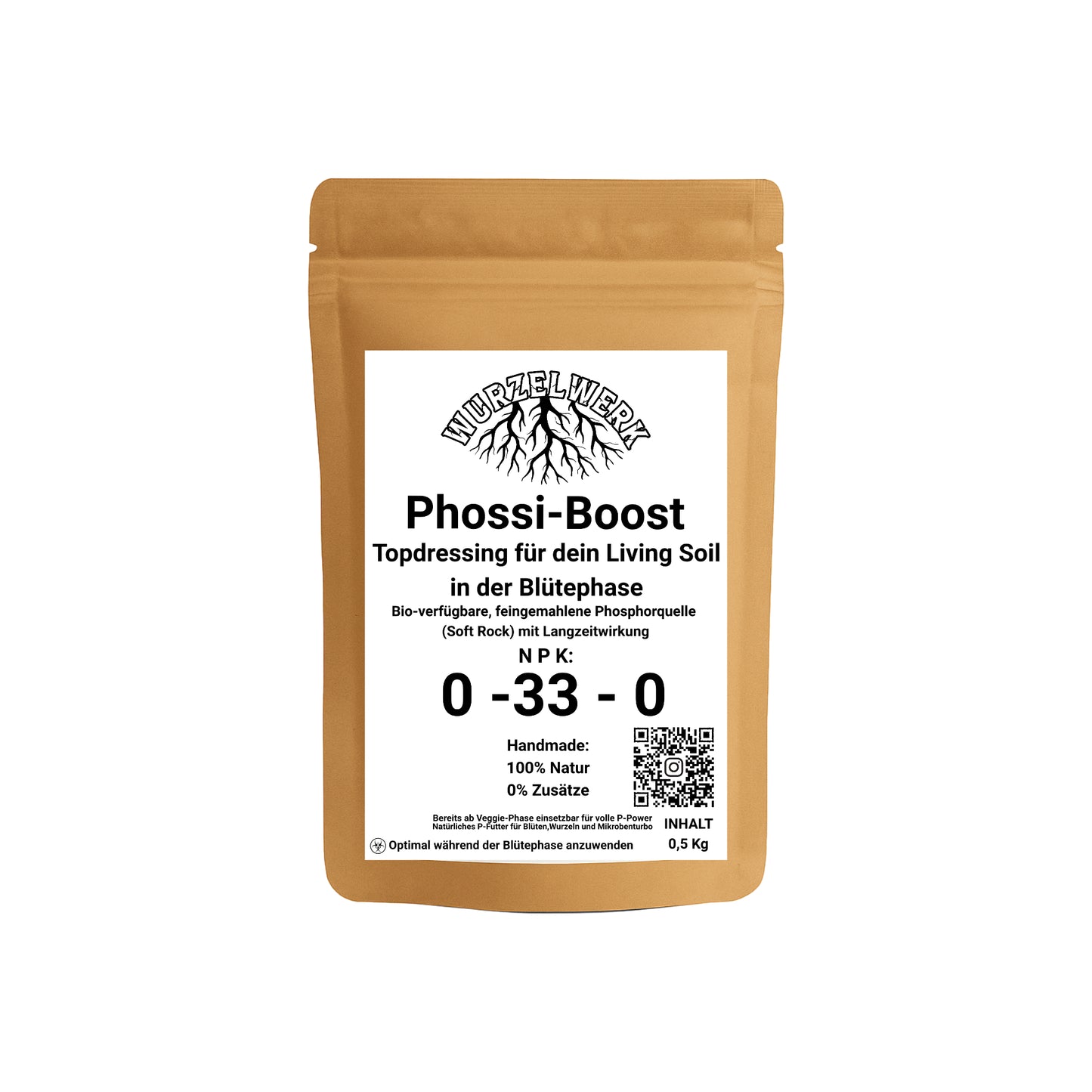 Wurzelwerk Phossi-Boost fein gemahlenes Phosphor Topdressing für Living Soil